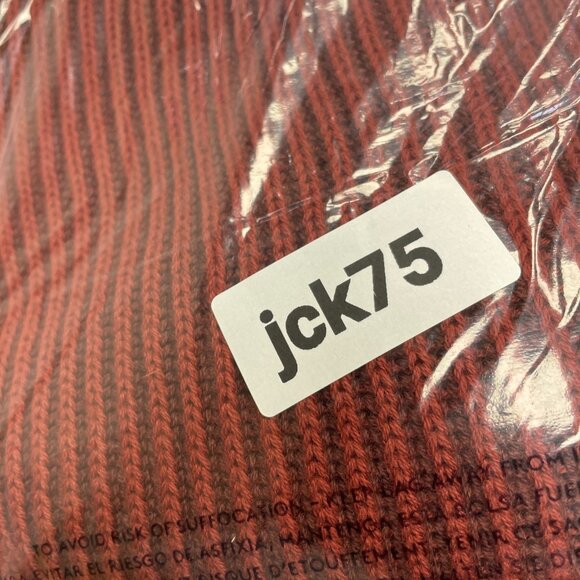 NEW Lands' End Drifter Men's L Ribbed Cotton Sweater Rust Red Mock Neck - Picture 13 of 13